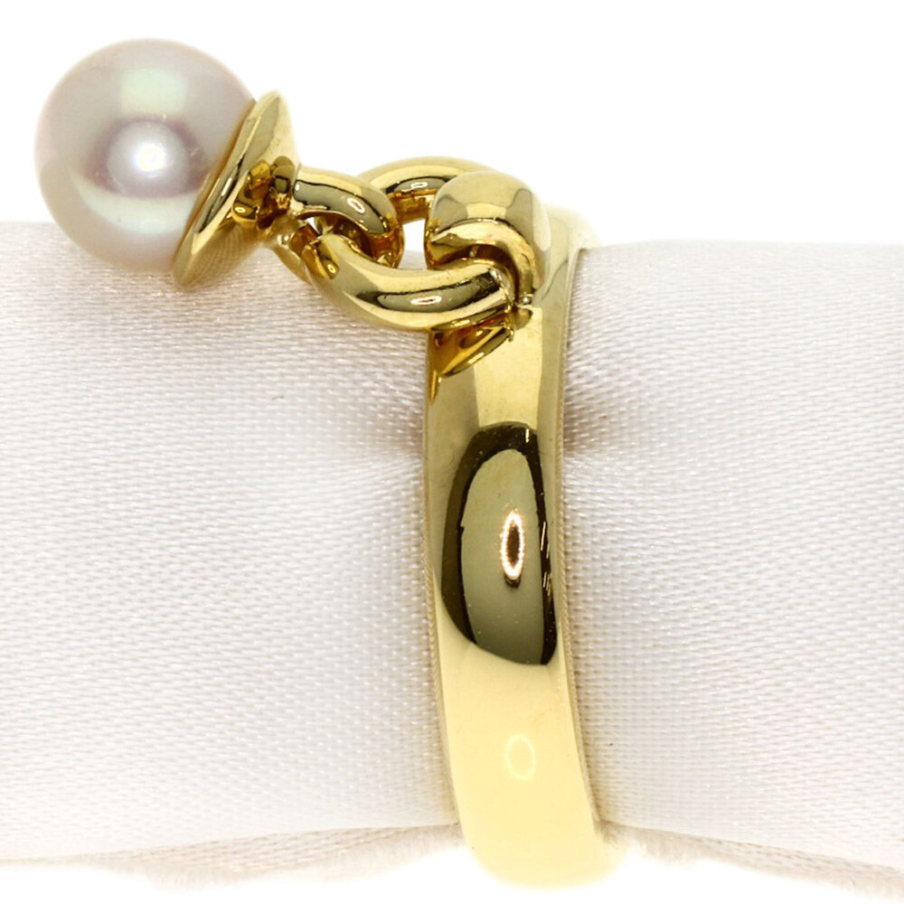 TIFFANY 18k Gold Pearl Ring - Picture 3 of 9